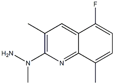 1-(5-fluoro-3,8-dimethylquinolin-2-yl)-1-methylhydrazine Struktur