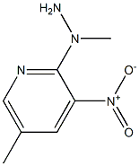 1-methyl-1-(5-methyl-3-nitropyridin-2-yl)hydrazine,,结构式