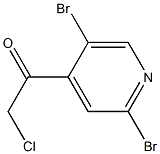 2-chloro-1-(2,5-dibromopyridin-4-yl)ethanone Struktur