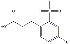 3-(4-chloro-2-(methylsulfonyl)phenyl)propanoic acid,,结构式