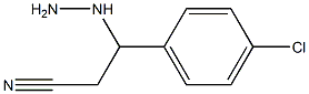 3-(4-chlorophenyl)-3-hydrazinylpropanenitrile,,结构式