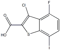 3-chloro-4-fluoro-7-iodobenzo[b]thiophene-2-carboxylic acid Structure
