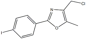 4-(CHLOROMETHYL)-2-(4-IODOPHENYL)-5-METHYLOXAZOLE 结构式