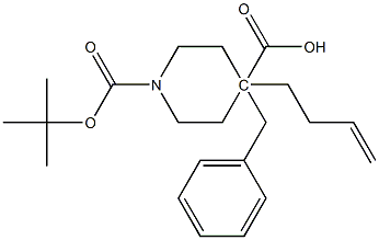 4-benzyl 1-tert-butyl 4-(but-3-enyl)piperidine-1,4-dicarboxylate 化学構造式