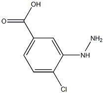 4-chloro-3-hydrazinylbenzoic acid Structure