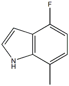 4-fluoro-7-methyl-1H-indole,,结构式
