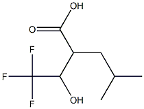 4-methyl-2-(2,2,2-trifluoro-1-hydroxyethyl)pentanoic acid Struktur