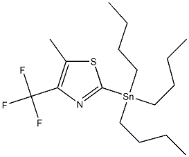 5-methyl-2-(tributylstannyl)-4-(trifluoromethyl)thiazole,,结构式
