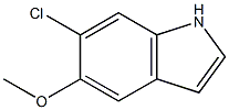 6-chloro-5-methoxy-1H-indole,,结构式