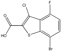 7-bromo-3-chloro-4-fluorobenzo[b]thiophene-2-carboxylic acid Structure