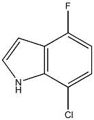 7-chloro-4-fluoro-1H-indole 化学構造式