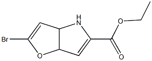 ethyl 2-bromo-4,6a-dihydro-3aH-furo[3,2-b]pyrrole-5-carboxylate Struktur