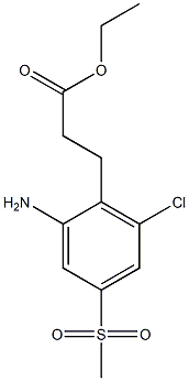 ethyl 3-(2-amino-6-chloro-4-(methylsulfonyl)phenyl)propanoate 化学構造式