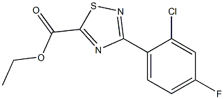 ethyl 3-(2-chloro-4-fluorophenyl)-1,2,4-thiadiazole-5-carboxylate Struktur