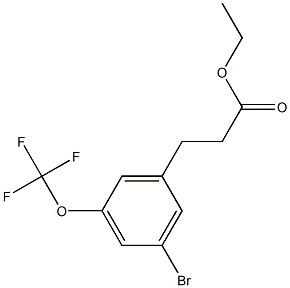 ethyl 3-(3-bromo-5-(trifluoromethoxy)phenyl)propanoate,,结构式