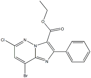 ethyl 8-bromo-6-chloro-2-phenylimidazo[1,2-b]pyridazine-3-carboxylate 结构式