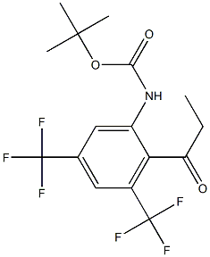 tert-butyl 2-propionyl-3,5-bis(trifluoromethyl)phenylcarbamate Structure