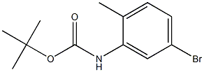 tert-butyl 5-bromo-2-methylphenylcarbamate,,结构式