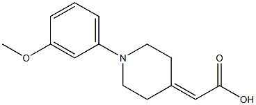 2-(1-(3-methoxyphenyl)piperidin-4-ylidene)acetic acid Structure