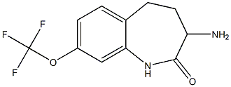 3-Amino-8-(trifluoromethoxy)-1H,3H,4H,5H-benzo[f]azepin-2-one,,结构式