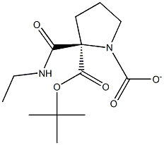 (R)-Boc-2-(ethylcarbamoyl)pyrrolidine-1-carboxylate 化学構造式