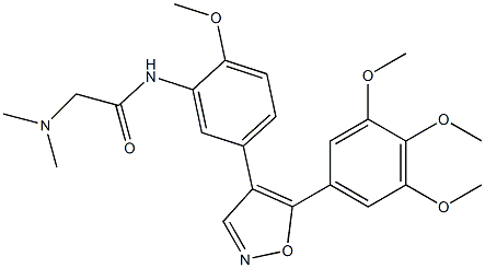 2-(dimethylamino)-N-(2-methoxy-5-(5-(3,4,5-trimethoxyphenyl)isoxazol-4-yl)phenyl)acetamide Structure