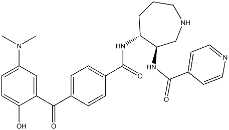 N-[(3R,4R)-4-[[4-(5-dimethylamino-2-hydroxy-benzoyl)benzoyl]amino]azepan-3-yl]pyridine-4-carboxamide 结构式