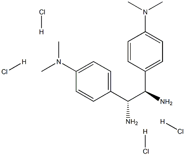 (R,R)-1,2-Bis(4-dimethylaminophenyl)-1,2-ethanediamine tetrahydrochloride Struktur