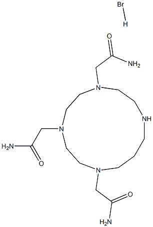 1,4,7-三(氨碳酰甲基)-1,4,7,10-四氮环十四烷 氢溴酸盐 结构式