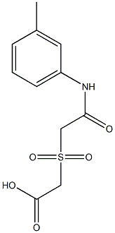 ({2-[(3-methylphenyl)amino]-2-oxoethyl}sulfonyl)acetic acid Structure