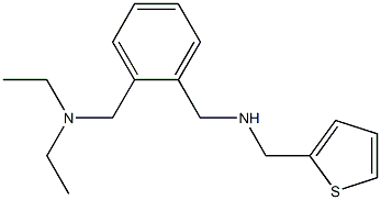({2-[(diethylamino)methyl]phenyl}methyl)(thiophen-2-ylmethyl)amine 结构式
