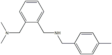 ({2-[(dimethylamino)methyl]phenyl}methyl)[(4-methylphenyl)methyl]amine Struktur