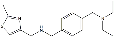 ({4-[(diethylamino)methyl]phenyl}methyl)[(2-methyl-1,3-thiazol-4-yl)methyl]amine 化学構造式