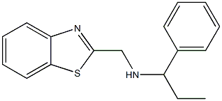 (1,3-benzothiazol-2-ylmethyl)(1-phenylpropyl)amine 结构式