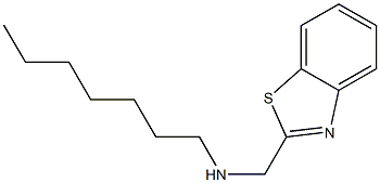 (1,3-benzothiazol-2-ylmethyl)(heptyl)amine 化学構造式