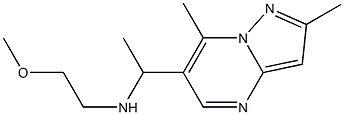 (1-{2,7-dimethylpyrazolo[1,5-a]pyrimidin-6-yl}ethyl)(2-methoxyethyl)amine,,结构式