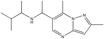 (1-{2,7-dimethylpyrazolo[1,5-a]pyrimidin-6-yl}ethyl)(3-methylbutan-2-yl)amine 化学構造式