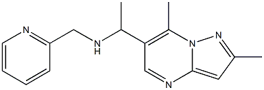 (1-{2,7-dimethylpyrazolo[1,5-a]pyrimidin-6-yl}ethyl)(pyridin-2-ylmethyl)amine,,结构式
