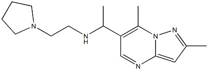 (1-{2,7-dimethylpyrazolo[1,5-a]pyrimidin-6-yl}ethyl)[2-(pyrrolidin-1-yl)ethyl]amine 结构式