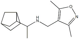 (1-{bicyclo[2.2.1]heptan-2-yl}ethyl)[(3,5-dimethyl-1,2-oxazol-4-yl)methyl]amine,,结构式