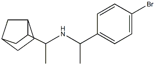 (1-{bicyclo[2.2.1]heptan-2-yl}ethyl)[1-(4-bromophenyl)ethyl]amine,,结构式