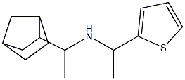 (1-{bicyclo[2.2.1]heptan-2-yl}ethyl)[1-(thiophen-2-yl)ethyl]amine,,结构式