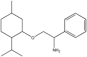 (1-amino-2-{[5-methyl-2-(propan-2-yl)cyclohexyl]oxy}ethyl)benzene Struktur