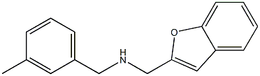 (1-benzofuran-2-ylmethyl)[(3-methylphenyl)methyl]amine Structure