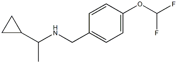 (1-cyclopropylethyl)({[4-(difluoromethoxy)phenyl]methyl})amine Structure