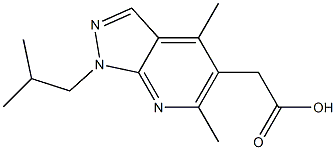 (1-isobutyl-4,6-dimethyl-1H-pyrazolo[3,4-b]pyridin-5-yl)acetic acid Structure