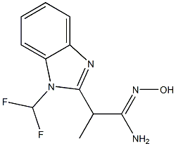 (1Z)-2-[1-(difluoromethyl)-1H-benzimidazol-2-yl]-N'-hydroxypropanimidamide Structure