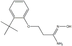 (1Z)-3-(2-tert-butylphenoxy)-N'-hydroxypropanimidamide,,结构式