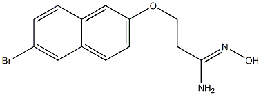 (1Z)-3-[(6-bromo-2-naphthyl)oxy]-N'-hydroxypropanimidamide Structure