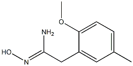 (1Z)-N'-hydroxy-2-(2-methoxy-5-methylphenyl)ethanimidamide Structure